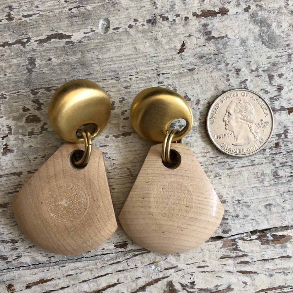 Vintage wood Earrings